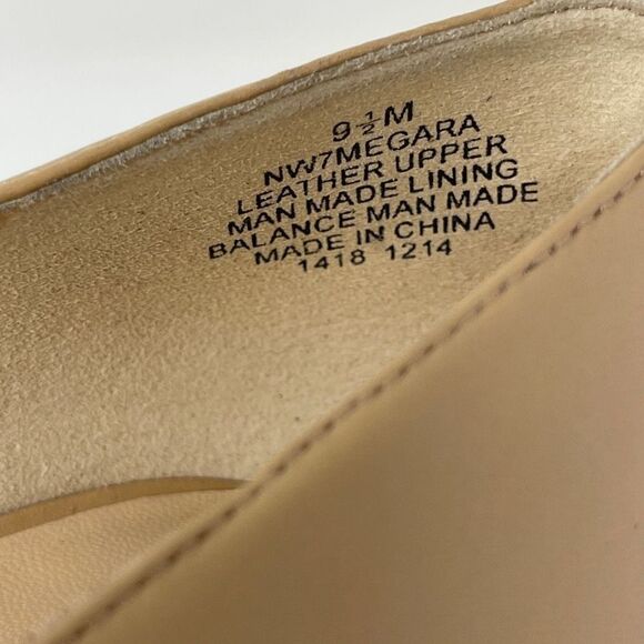 Nine West Women Megara Pointed Shoes D'orsay Courts Tan Size 9.5 - Picture 9 of 10